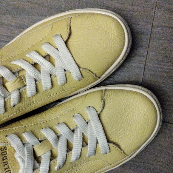 SOLUDOS IBIZA SOFT YELLOW LEATHER SNEAKERS - Picture 5 of 15